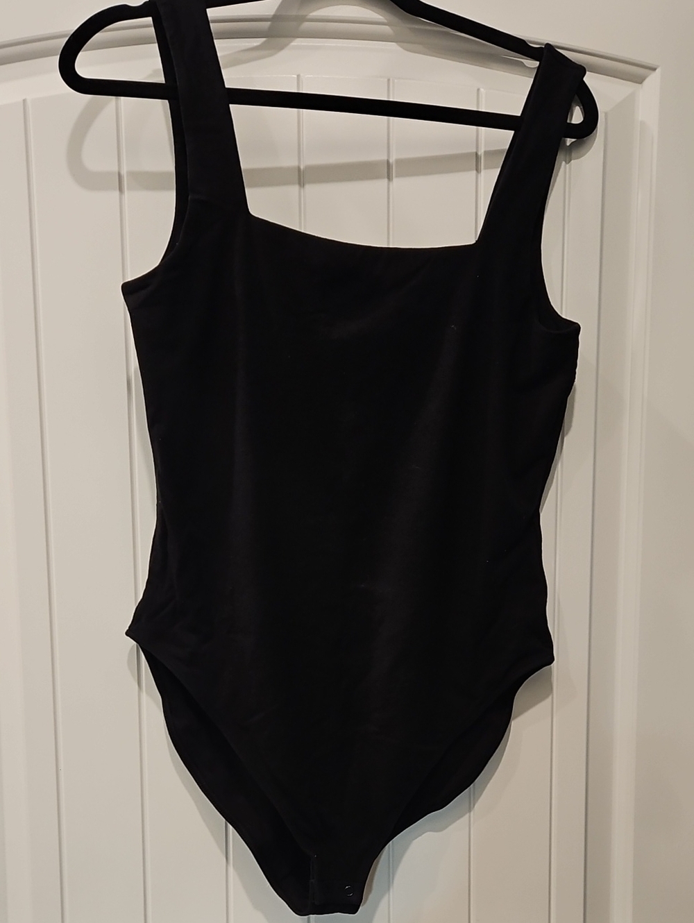 Old Navy Black Women's Square-Neck Bodysuit